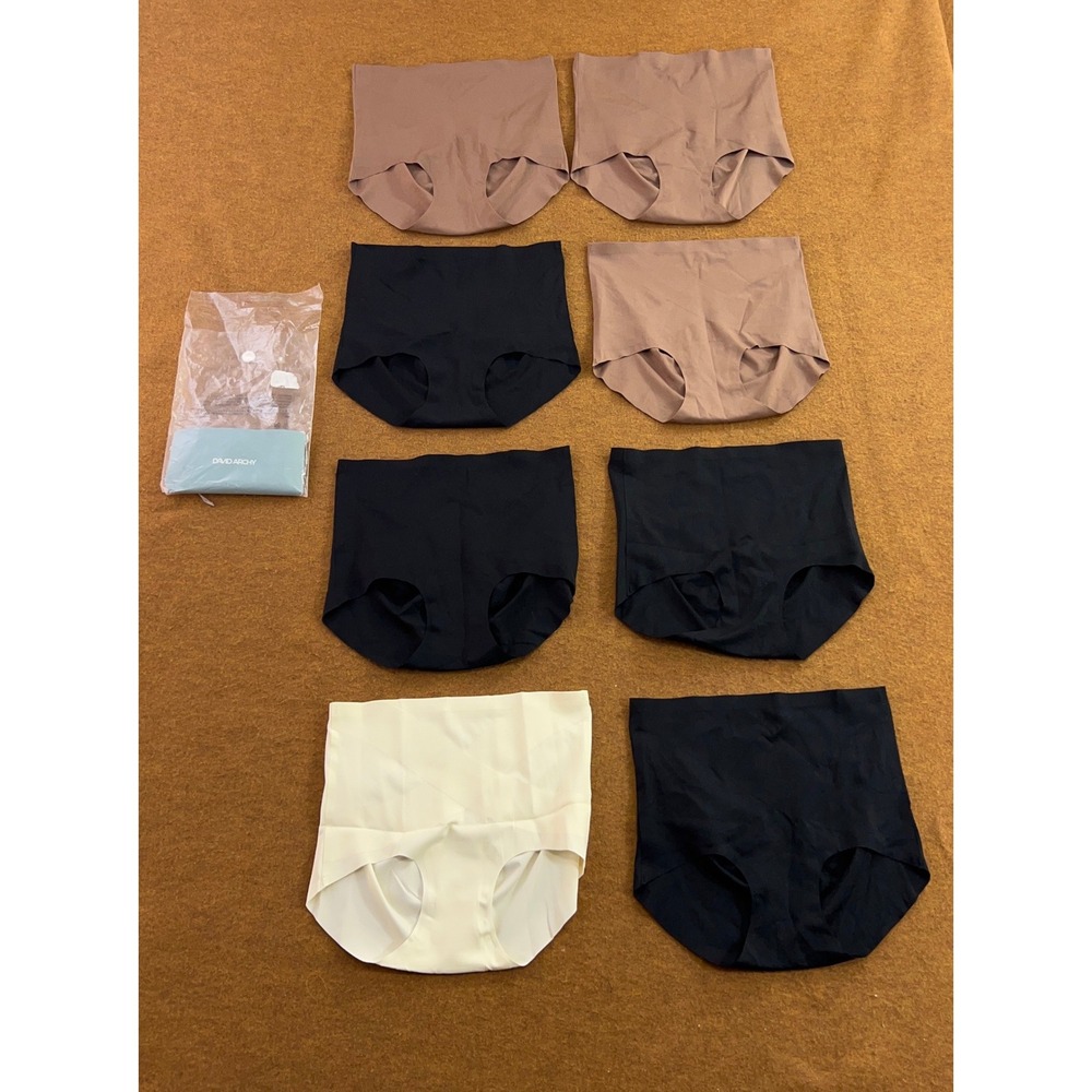 David Archy Women Medium Multicolor Seamless High Waist Control Panties 7Pk NWT